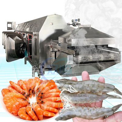 Buon prezzo 380V 50Hz Macchina per cucinare gamberetti e frutti di mare Multifunzione 1000kg in linea