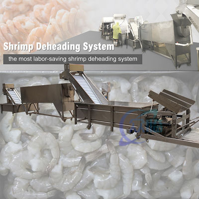 Buon prezzo Macchine per la decapitazione di gamberetti industriali SUS316 Durable for Head Cutting in linea