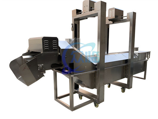 Buon prezzo 500-600KG/H Macchina per cucinare gamberetti Stabile con schermo touch PLC in linea
