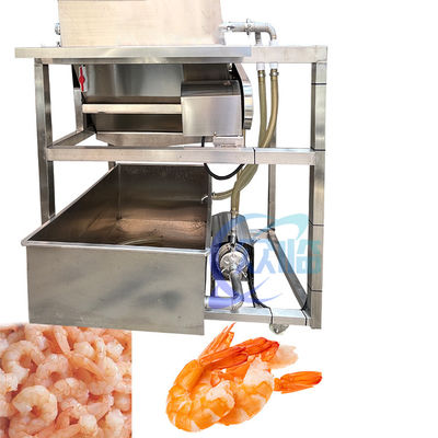 Buon prezzo Apparecchiature per la lavorazione dei frutti di mare e dei gamberetti Macchine per lavare i capelli dei gamberetti Separatore di rifiuti dei gamberetti in linea
