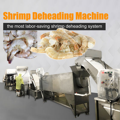Linea di assemblaggio automatica di decapitazione di gamberetti Macchina per la rimozione della testa di gamberetti per fabbrica di trasformazione di prodotti ittici