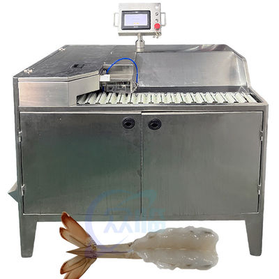 Gamberi Smart Sbucciati e sbucciati Macchina per la deposizione di conchiglie e taglio viscerale di gamberi per fabbrica di trasformazione di prodotti ittici