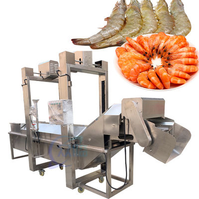 Buon prezzo Fabbrica di trasformazione dei frutti di mare macchina di vapore continuo per gamberetti per vapore di pesce in linea