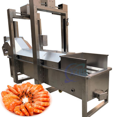 Buon prezzo Linea di produzione per la lavorazione dei gamberetti, macchina per cucinare i gamberetti cotti, macchina per il sciacquaggio a vapore dei gamberetti sushi in linea