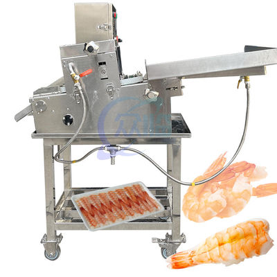 Buon prezzo Taglierina semiautomatica del gamberetto della taglierina della pancia del gamberetto dei sushi della tagliatrice del gamberetto in linea