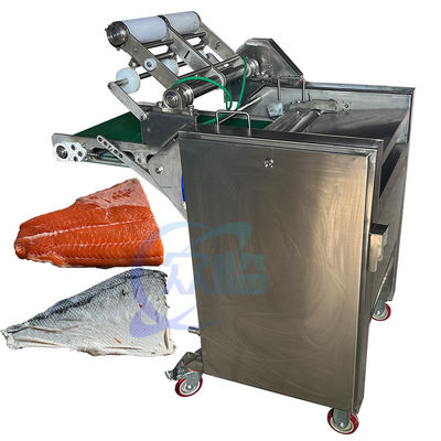Buon prezzo 40-60pcs/min Acciaio inossidabile 304 pelare di salmone 0,75KW rimuovere la pelle di salmone in linea