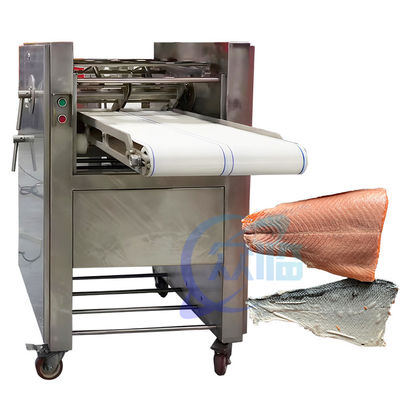 Buon prezzo 40-60pcs/min Macchina per pelare il salmone ad alta efficienza 0,75KW in linea