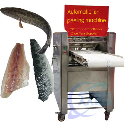 Buon prezzo Stabile SUS304 Fish Skinner Machine Semi-automatica macchina di pulizia delle sardine in linea