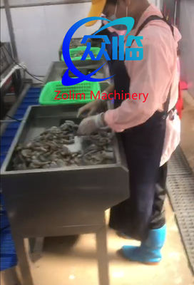 Buon prezzo 0.35KW Automatic Shrimp Cutter Multi Function Shrimp Cutter E Remove Vein in linea