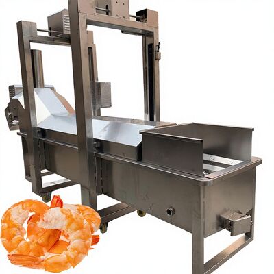 Buon prezzo Macchina per cucinare gamberetti industriali Durable 3.7KW per la trasformazione dei frutti di mare Zolim Cucina dei frutti di mare Tunnel di cottura a vapore per i frutti di mare in linea