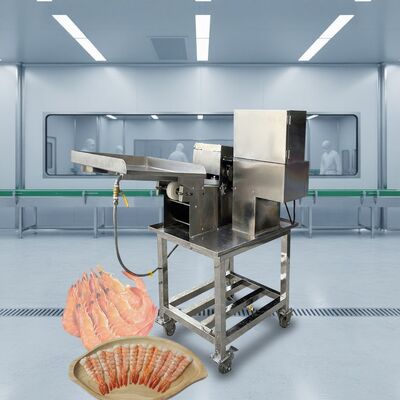 Buon prezzo Macchina di taglio di gamberetti resistente a corrosione attrezzatura di lavorazione di gamberetti migliore macchine per gamberetti Sushi a caldo Sat gamberetti tagliatore in linea