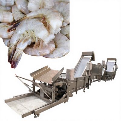 Buon prezzo Zolim Pratica macchina per la rimozione della testa dei gamberetti 3200x630x1600mm Sistema di decapitazione automatico multiscena dei gamberetti 1000-1500kg 380V in linea