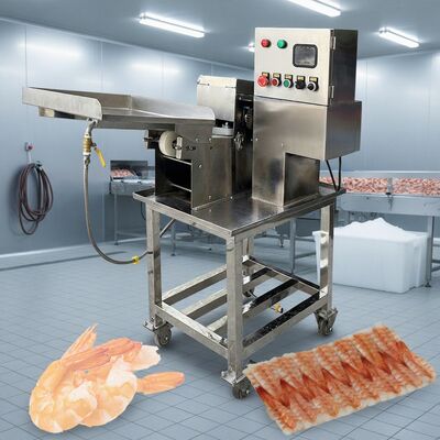 Buon prezzo Alta stabilità automatica di taglio gamberetti multifunzione gamberetti macchina di taglio in acciaio inossidabile 304 gamberetti macchina di taglio per frutti di mare in linea