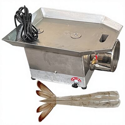Buon prezzo Durabile Automatico 0,12KW Industrial Shrimp Cutting & Back Open Peeler Machine Equipaggiamento di pelazione EZ ad alta capacità in linea