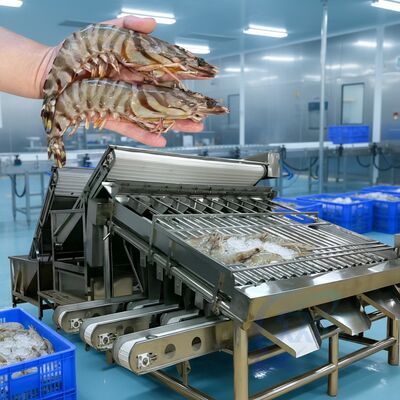 Buon prezzo Macchina di classificazione dei gamberetti a rulli a basso costo Sortitore di gamberetti multifunzione Macchina di classificazione dei gamberetti a rulli durevole in linea