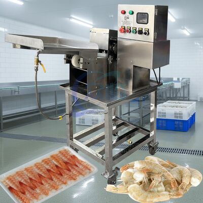 Buon prezzo Certificazione CE Sushi Shrimp Cutting Machine Multifunzione Shrimp Processing Machine 380V Shrimp Peeling and Cutting Machine in linea