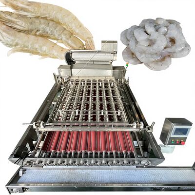 Buon prezzo Macchina industriale automatica di sgusciatura di gamberetti e di sbucciatura di gamberetti con pompa 3000W in acciaio inossidabile 304 Capacità 150-250KG/h in linea