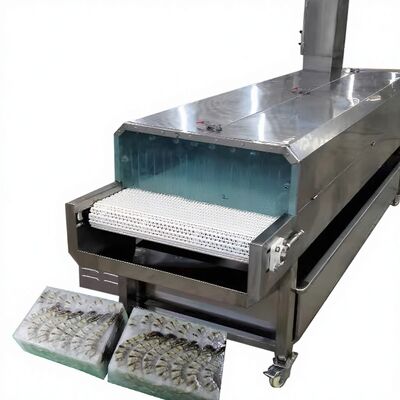 Buon prezzo Macchina di deponimento automatica CE per pesce surgelato gamberetti lavorazione dei frutti di mare 380V 50Hz separatore automatico del vassoio in linea
