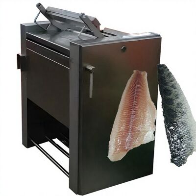 Buon prezzo Macchina per scuoiare il pesce 1200x600x930mm per pelapatate industriale Pelapatate per pesce Skinner per pesce 300-400KG/H in linea