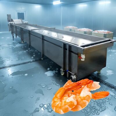 Buon prezzo Macchina di raffreddamento automatico di gamberetti per impianto di prodotti ittici 380V Macchina di acqua fredda per gamberetti Zolim in linea