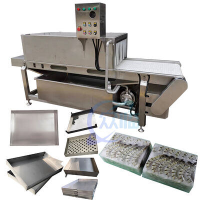 Buon prezzo Zolim acciaio inossidabile 304 macchina di depanning automatico per la lavorazione di alimenti surgelati spruzzo di acqua di ricircolo 500-600kg/h Capacità in linea