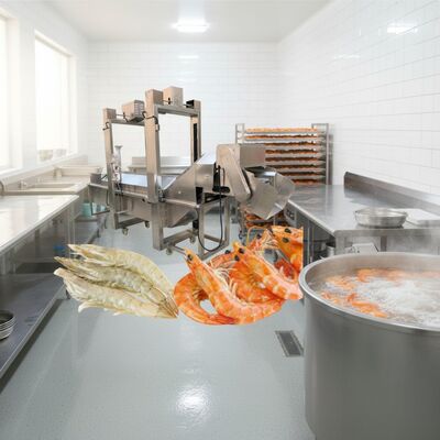 Buon prezzo 380V Cucinatrice di gamberetti 3.7kw Cucinatrice Zolim Cucinatrice automatica di gamberetti Cucinatrice di gamberetti in linea