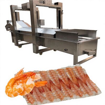 Buon prezzo Linea di produzione di gamberetti per tagliatori automatici a risparmio energetico Sushi Processore alimentare Cucina per gamberetti 500-600 kg/h Capacità in linea