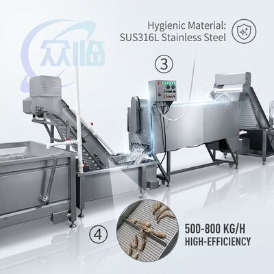 Buon prezzo Energy Saving Shrimp Deheading Sorting Machine SUS304 Stainless Steel 1200-1800KG 7.5KW 380V in linea
