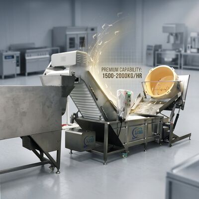 Buon prezzo SUS304 Shrimp Head Removal System 316L Stainless Steel 2500-3000KG 15KW 220V For Frozen Food Factory in linea