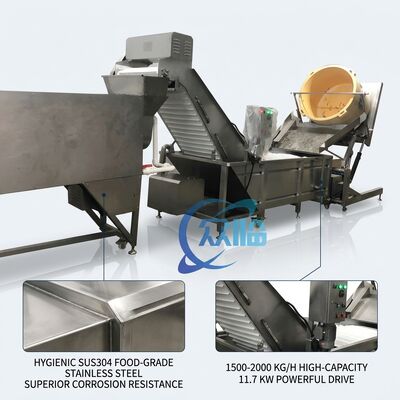 Buon prezzo Macchina per la decapitazione di gamberi su larga scala SUS304 500-800KG 2.2KW 380V per fabbrica di catering in linea