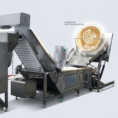 Buon prezzo Nuovo Design Impianto di Lavorazione Pesce Attrezzature Grado Alimentare SUS304 1500-2000KG 9.0KW 60Hz in linea