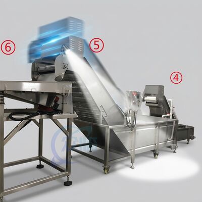 Buon prezzo Ultima attrezzatura per la lavorazione dei gamberetti SUS316 800-1000KG 7.5KW 50Hz per fabbrica di ristorazione in linea