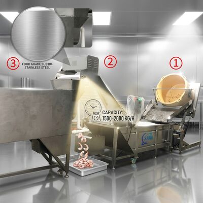 Buon prezzo Separatore di teste di gamberi resistente all'usura in acciaio inossidabile SUS304 500-800KG 9,0KW 440V per cucine commerciali in linea