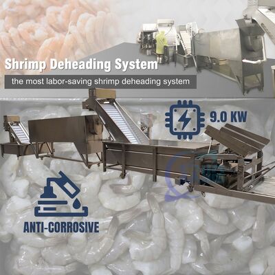 Buon prezzo Advanced Shrimp Head Separation Machine SUS304 2000-2500KG 15KW 440V For Seafood Export Company in linea