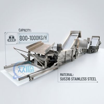 Buon prezzo Equipaggiamento per la lavorazione dei gamberetti a controllo intelligente SUS316 500-800KG 3.0KW 50Hz per aziende di acquacoltura in linea